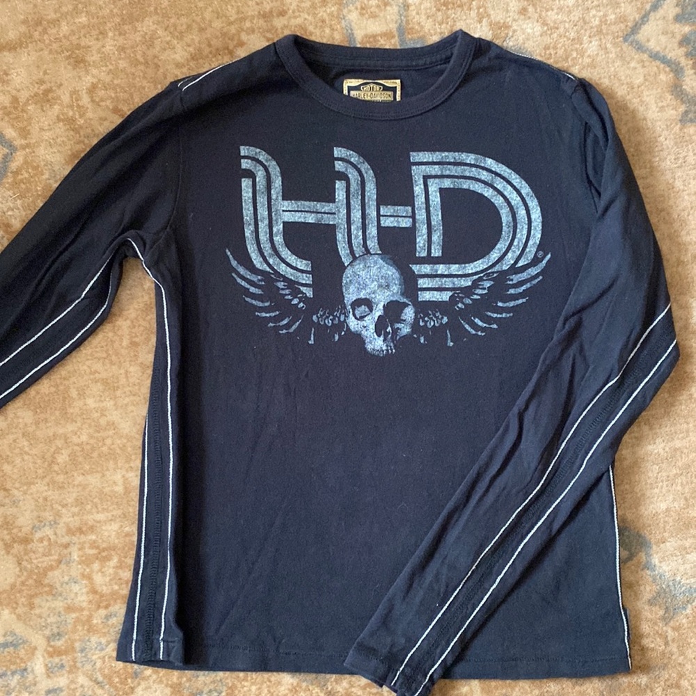 Trunk LTD kids 14/16 long sleeve black Harley Davidson Limited edition T-shirt.